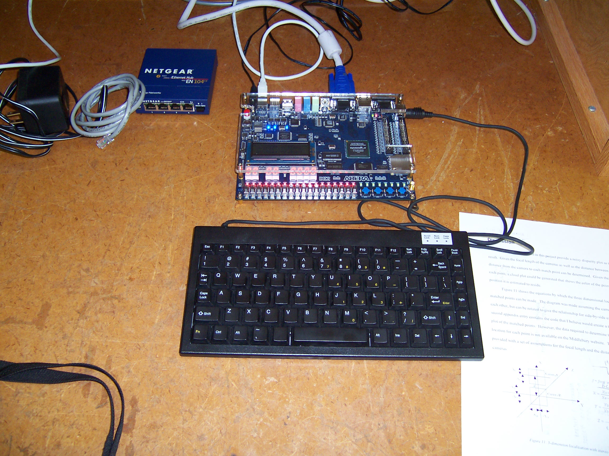 The DE2 with attached keyboard