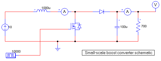 small-scale boost converter schematic